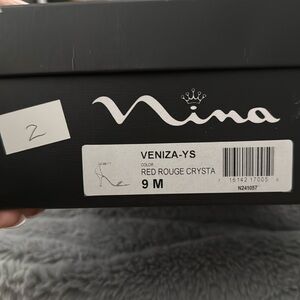 Nina Red Rouge Crystal Heels
